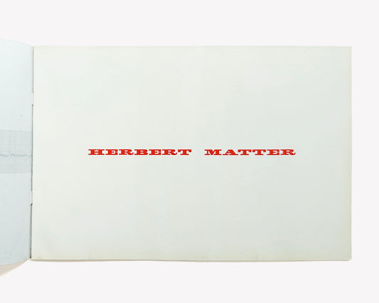 Herbert Matter Exhibition Booklet: American Institute of Graphic Arts, 1962