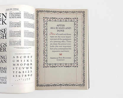 Specimen Book and Catalogue 1923, American Type Founders Company (ATF)