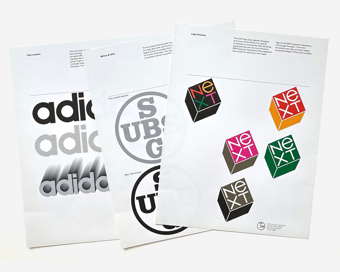 PDR — Pastore DePamphilis Rampone, Computer Graphic Impressions, 1987 [Paul Rand, Promotional Sales Folder]