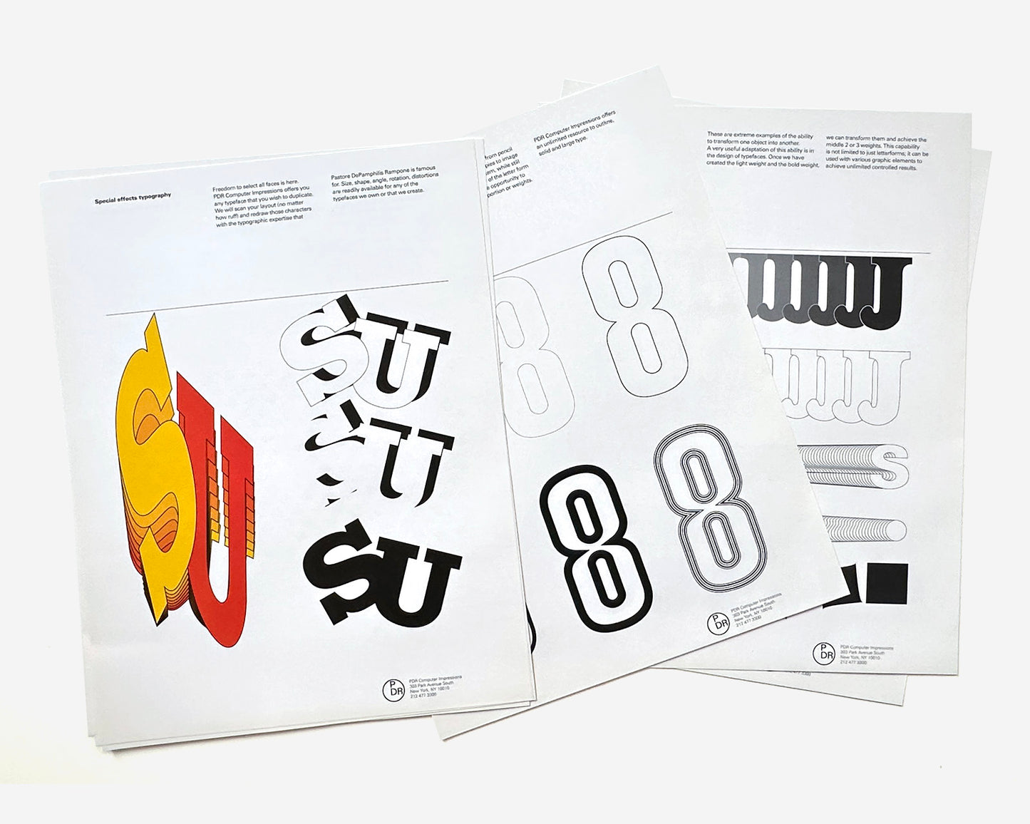 PDR — Pastore DePamphilis Rampone, Computer Graphic Impressions, 1987 [Paul Rand, Promotional Sales Folder]