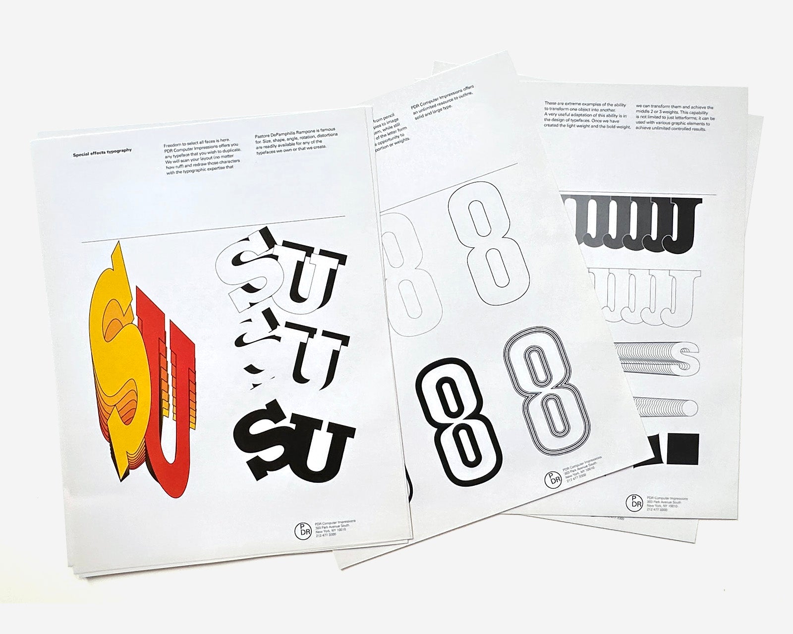 PDR — Pastore DePamphilis Rampone, Computer Graphic Impressions, 1987 [Paul Rand, Promotional Sales Folder]