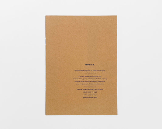 About U.S. — Experimental Typography ... Come Home to Jazz, No. 1 [Herb Lubalin]
