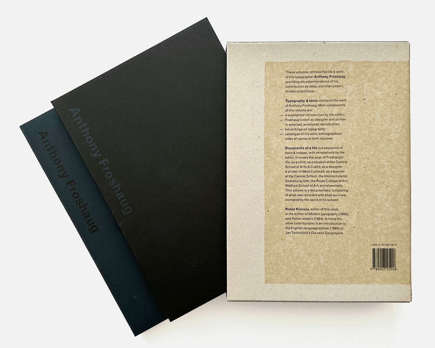 Anthony Froshaug: Typography & texts / Documents of a life edited by Robin Kinross, 2000 [Hyphen Press, Out of Print]