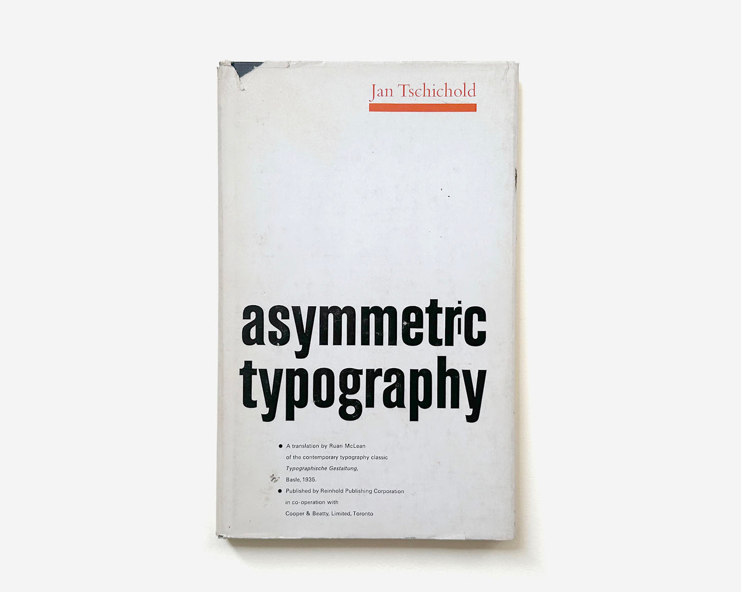 Asymmetric Typography, 1967 by Jan Tschichold [Ruari McLean, 1st English translation]