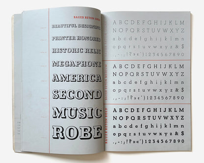 Bauer Beton Type Specimen, Bauer Type Foundry, 1931 by Heinrich Jost and Imre Reiner