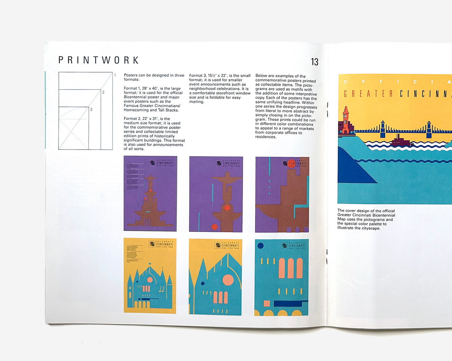 Design Standards Guide, Greater Cincinnati Bicentennial Celebration 1988 [Graphics: Schenker Probst Barensfeld]