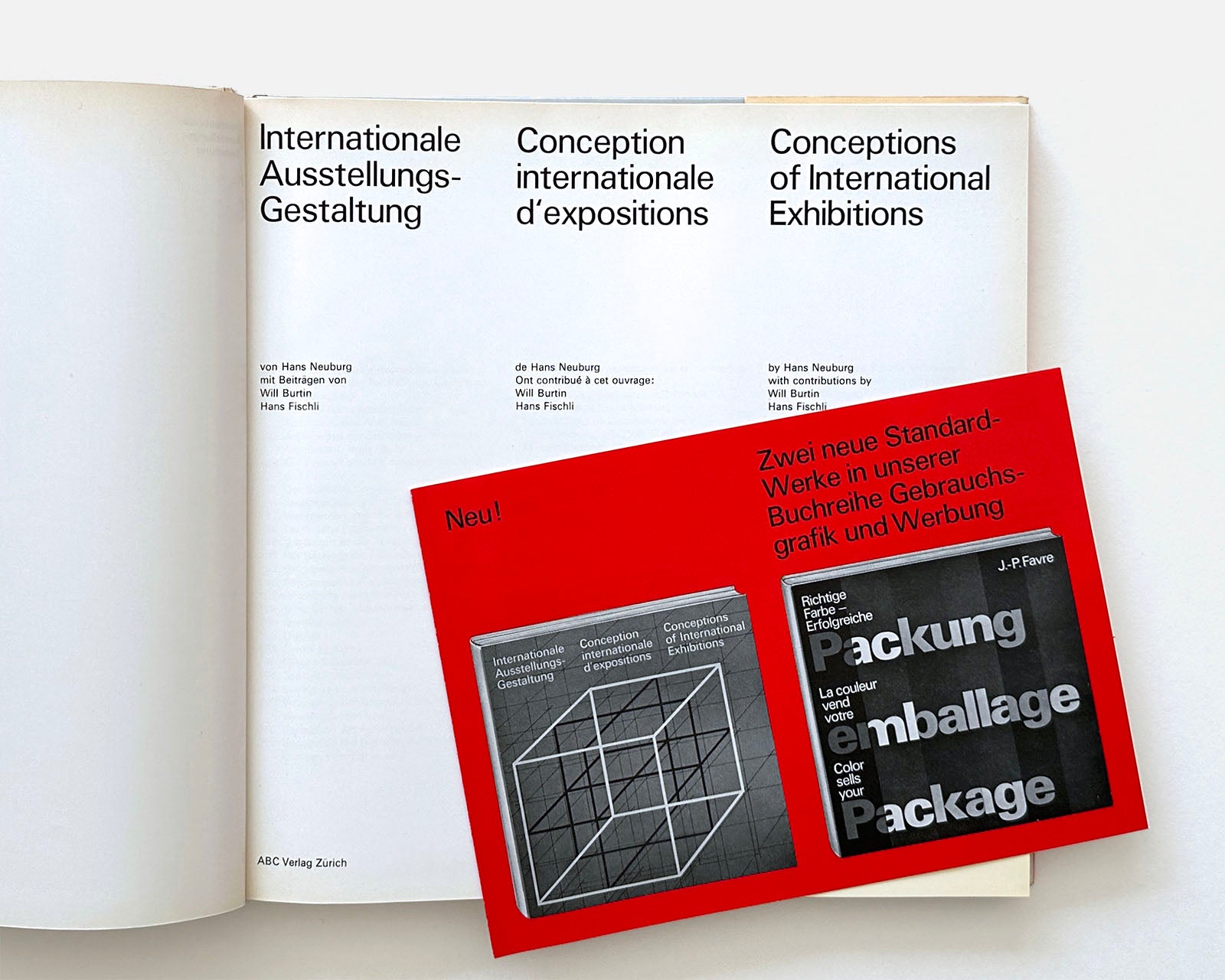 Conceptions of International Exhibitions by Hans Neuburg, 1969 [Will Burtin, Hans Fischli]