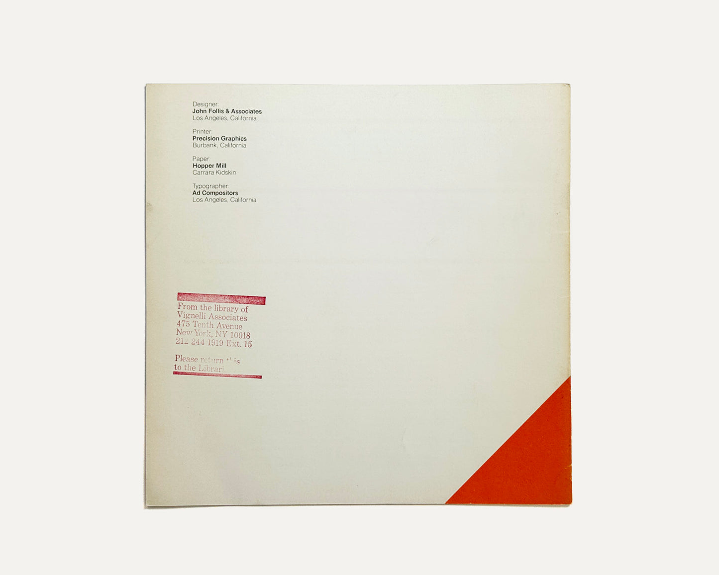 Environmental Design: Signing & Graphics [John Follis; Ex Libris Vignelli Associates]