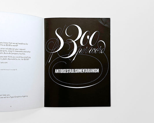 The First Typo-Graphics Agency by Lubalin, Burns & Co., 1970 [Herb Lubalin]