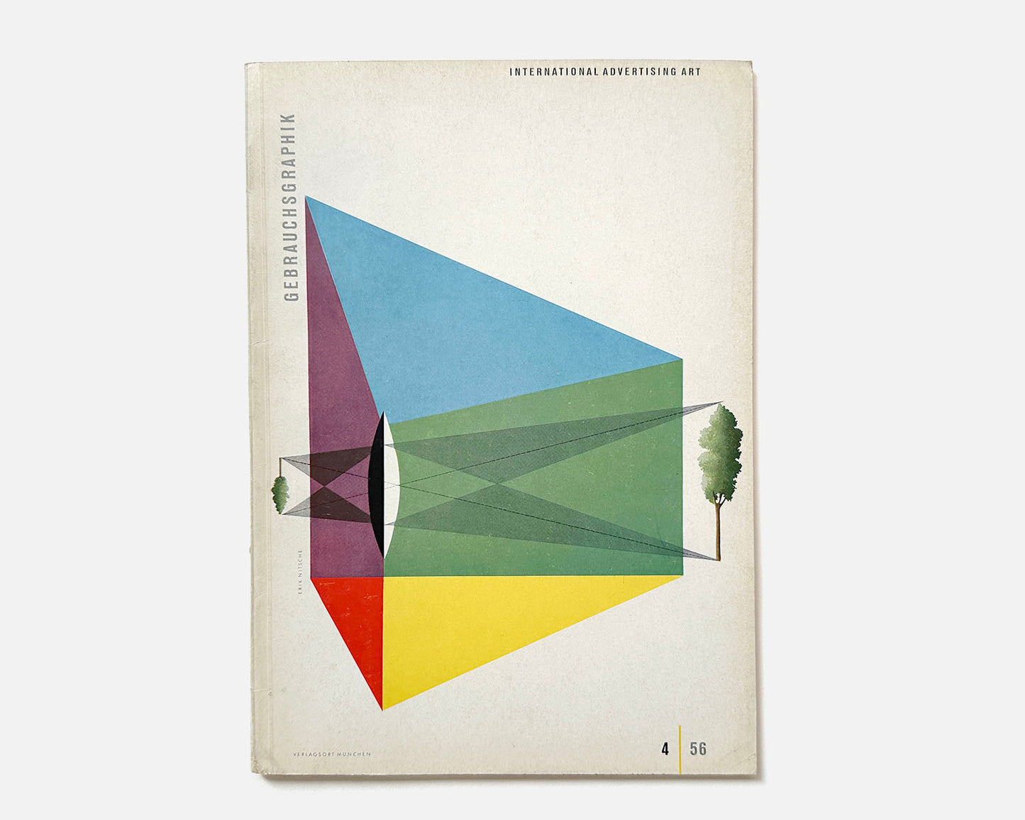 Gebrauchsgraphik: International Advertising Art, 1956 [Cover: Erik Nitsche, Andy Warhol Illustrations]