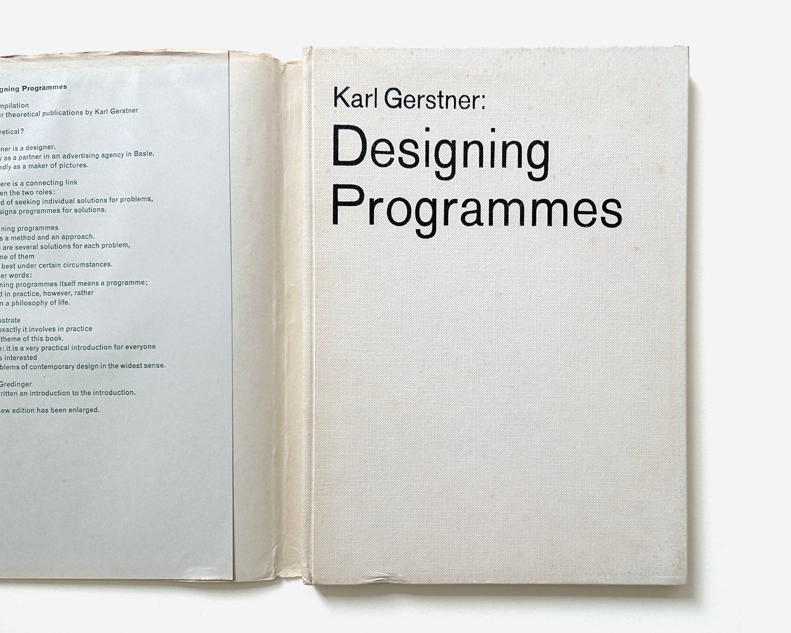 Designing Programmes: A compilation of four theoretical publications, 1968 [Karl Gerstner w/ Galerie Der Spiegel Ephemera]