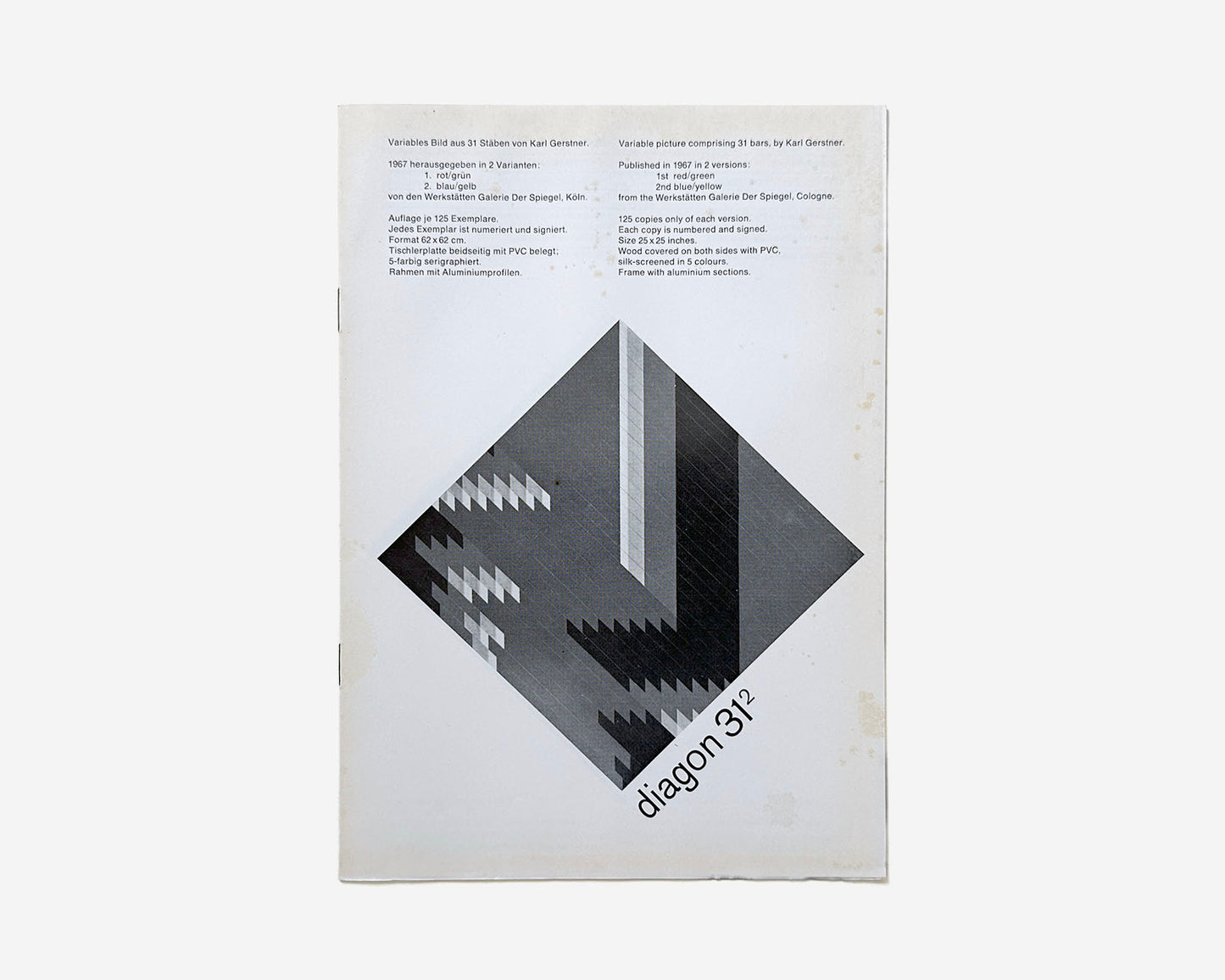 Designing Programmes: A compilation of four theoretical publications, 1968 [Karl Gerstner w/ Galerie Der Spiegel Ephemera]