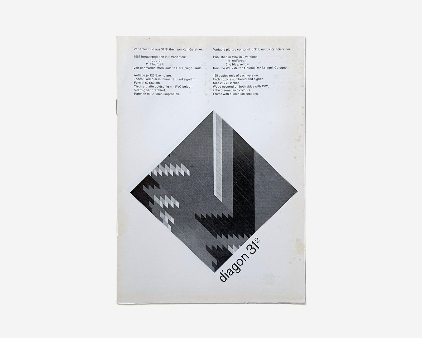 Designing Programmes: A compilation of four theoretical publications, 1968 [Karl Gerstner w/ Galerie Der Spiegel Ephemera]