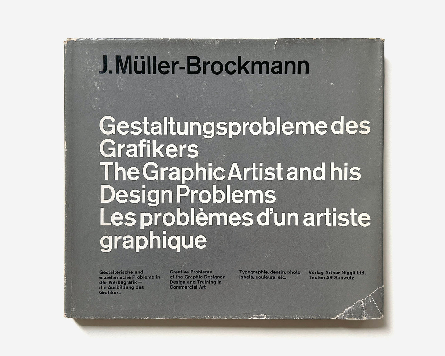Book cover of 'Gestaltungsprobleme des Grafikers' by J. Muller-Brockmann on a white background