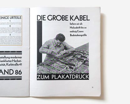 Grobe Kabel Type Specimen, Klingspor Offenbach am Main, 1928 by Rudolf Koch