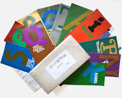 Box set of (20) Type Specimens, Typeface Collection by ITC, 1974–1977 [Provenance: Lou Dorfsman]