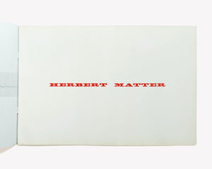 Herbert Matter Exhibition Booklet: American Institute of Graphic Arts, 1962