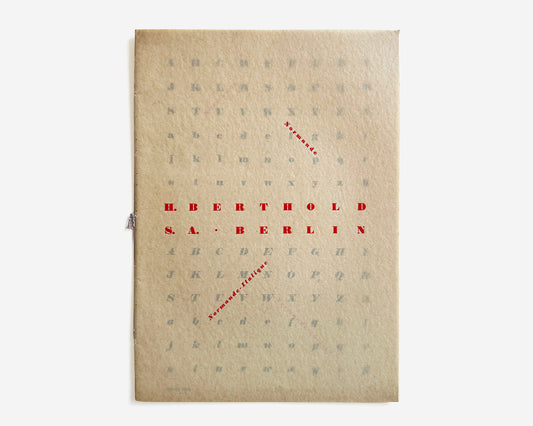 Normande Type Specimen, Probe 270, H. Berthold, 1931. [Herbert Bayer, Studio Dorland]