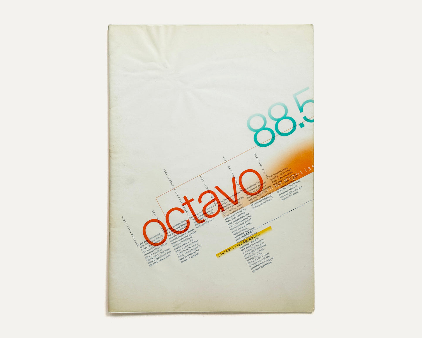 Octavo 88.5, International Journal of Typography, August 1988