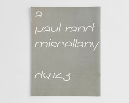 Design Quarterly 123: A Paul Rand Miscellany, 1984 [Mildred Friedman]