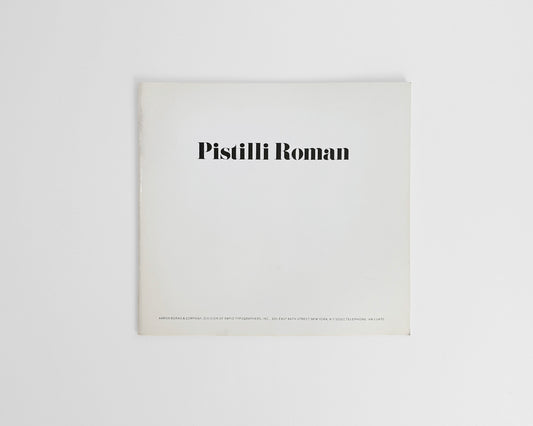 Pistilli Roman Type Booklet/Specimen, 1965 [Aaron Burns and John Pistilli]