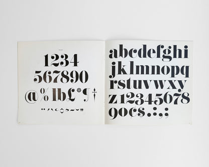 Pistilli Roman Type Booklet/Specimen, 1965 [Aaron Burns and John Pistilli]