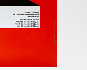 Charles Eames, Harvard University Lecture Poster, design by Toshihiro Katayama [Rare]