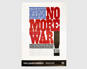 Herb Lubalin Exhibition Poster: No More War! [Ginza Graphic Gallery, Japan]