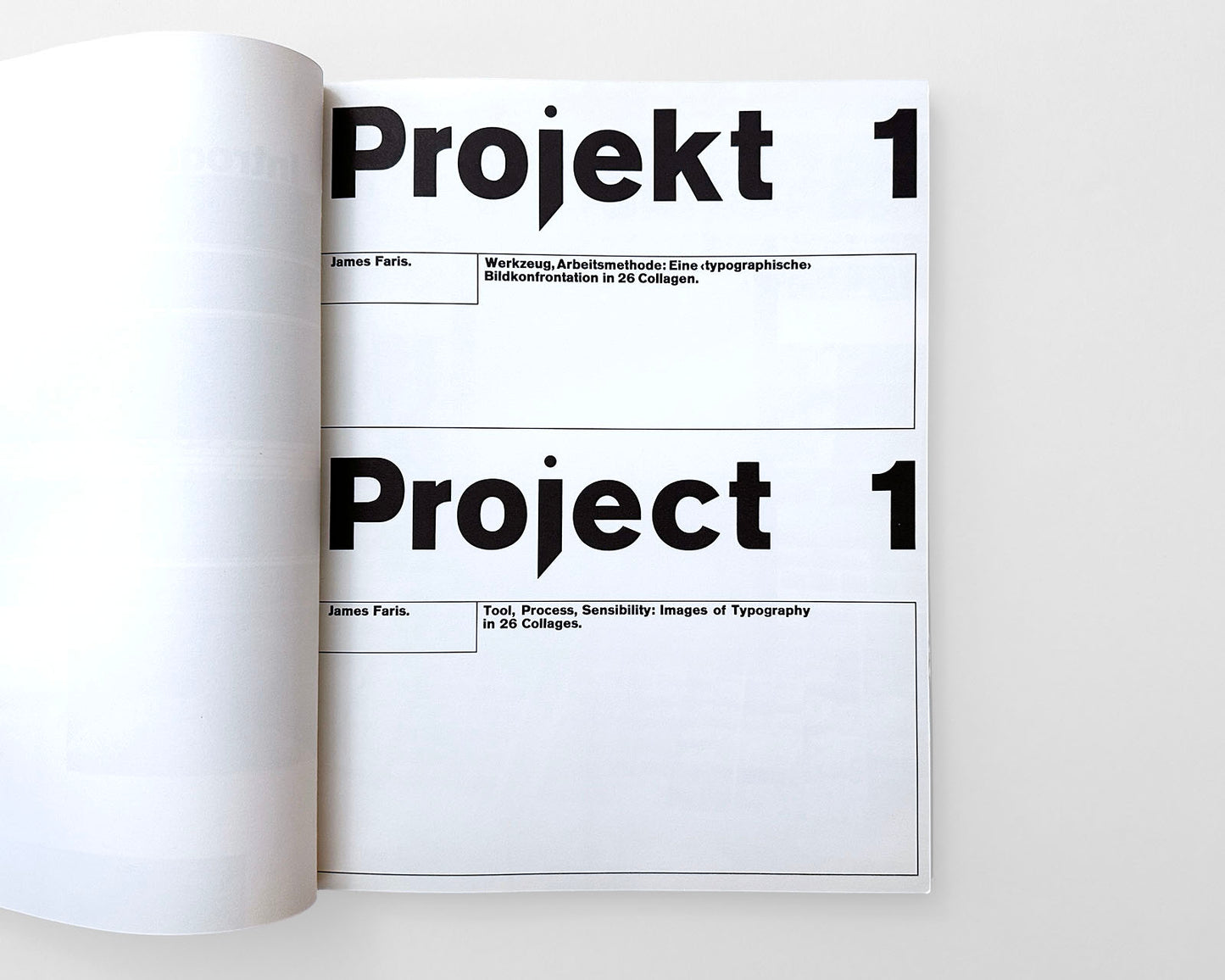 Projects : Typographic Research at the School of Design Basle, Switzerland [Wolfgang Weingart]