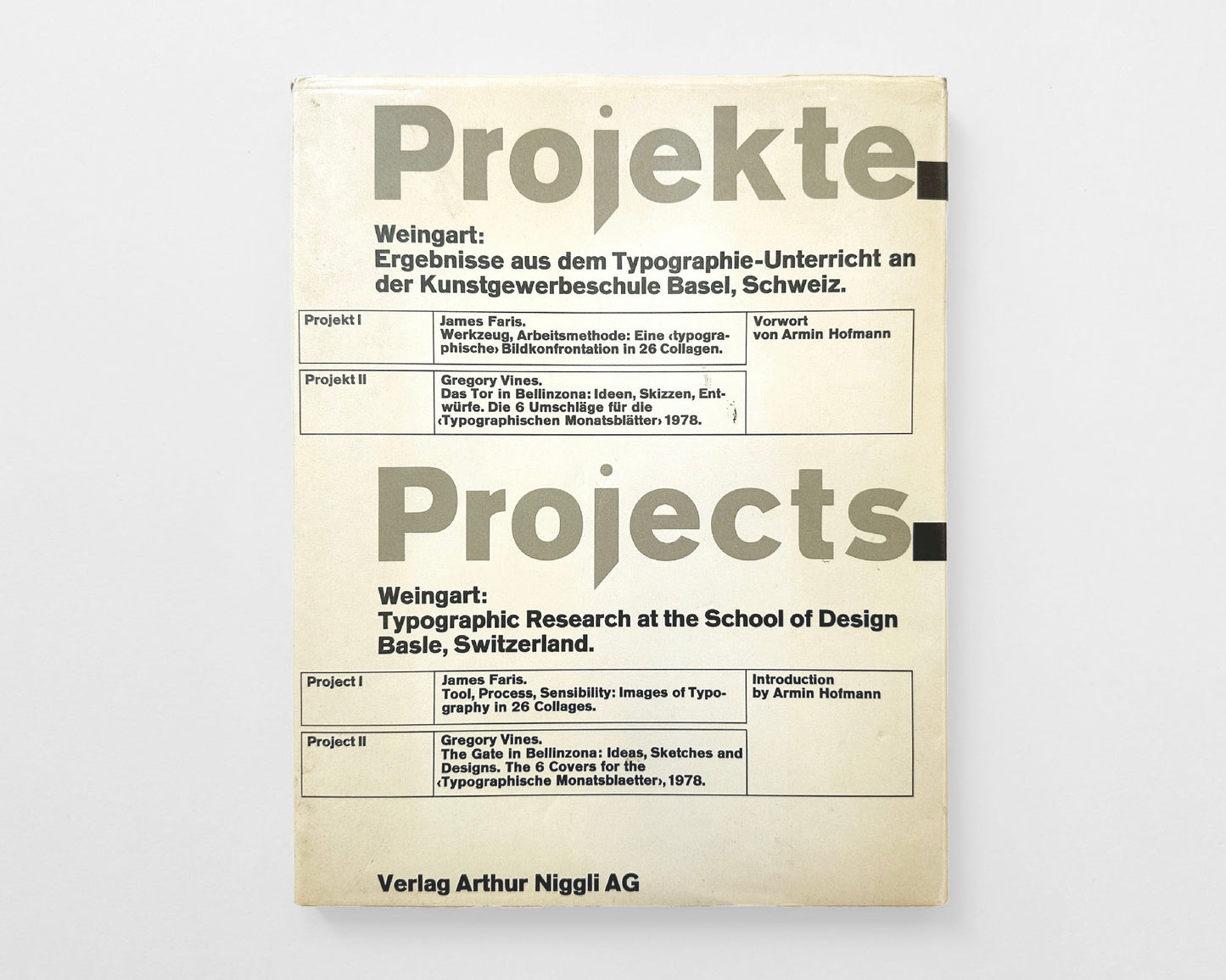 Projects : Typographic Research at the School of Design Basle, Switzerland [Wolfgang Weingart]