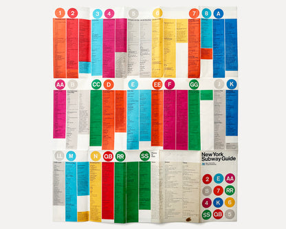 1972 (2) New York Subway Guide, NYC Transit Authority [Design: Massimo Vignelli]