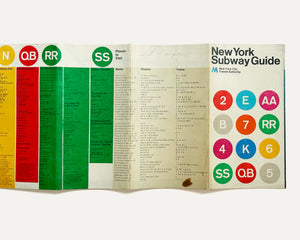 1972 (2) New York Subway Guide, NYC Transit Authority [Design: Massimo Vignelli]