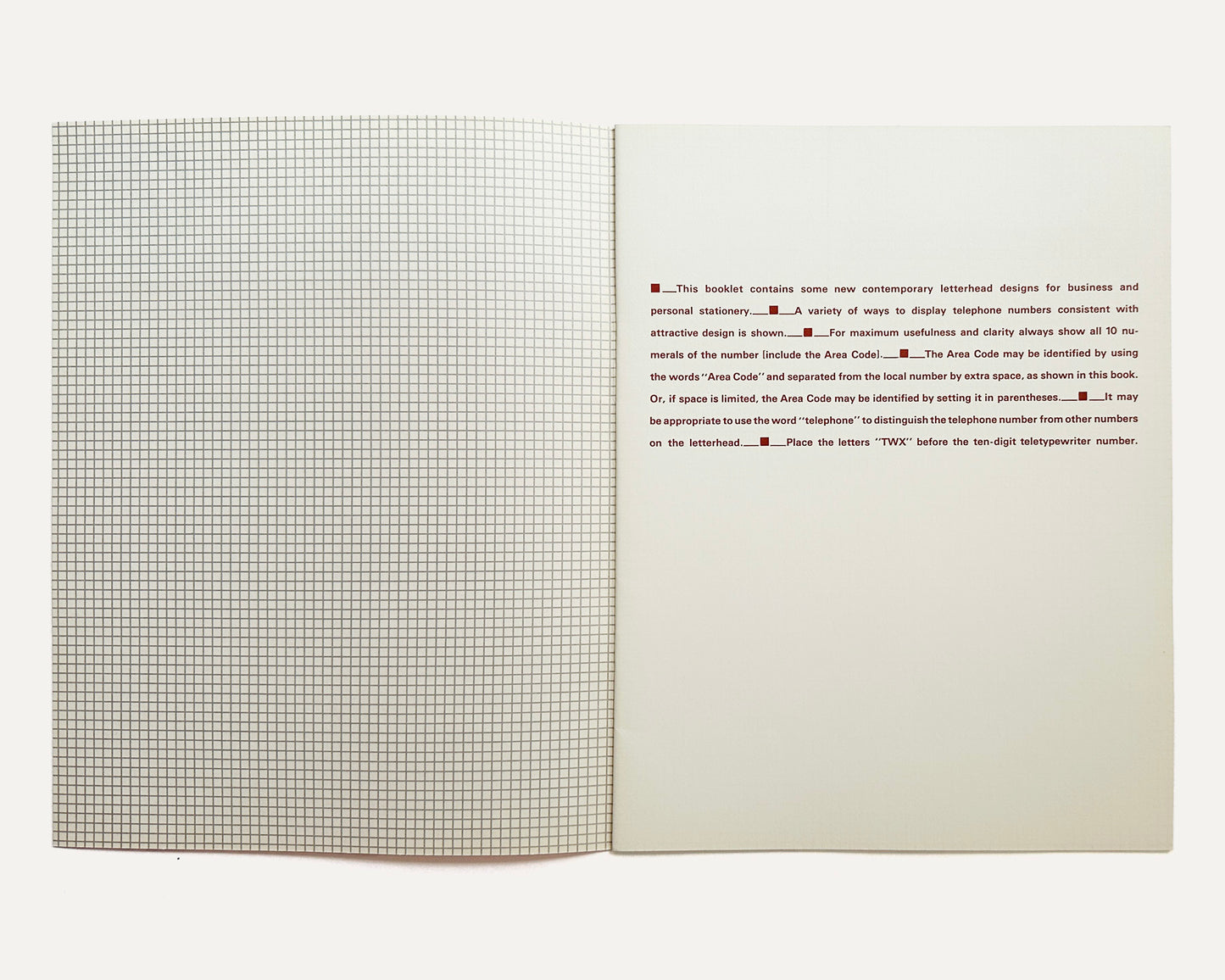 How to Show Telephone Numbers on Letterheads, Bell System, c. 1964 [Ladislav Sutnar]