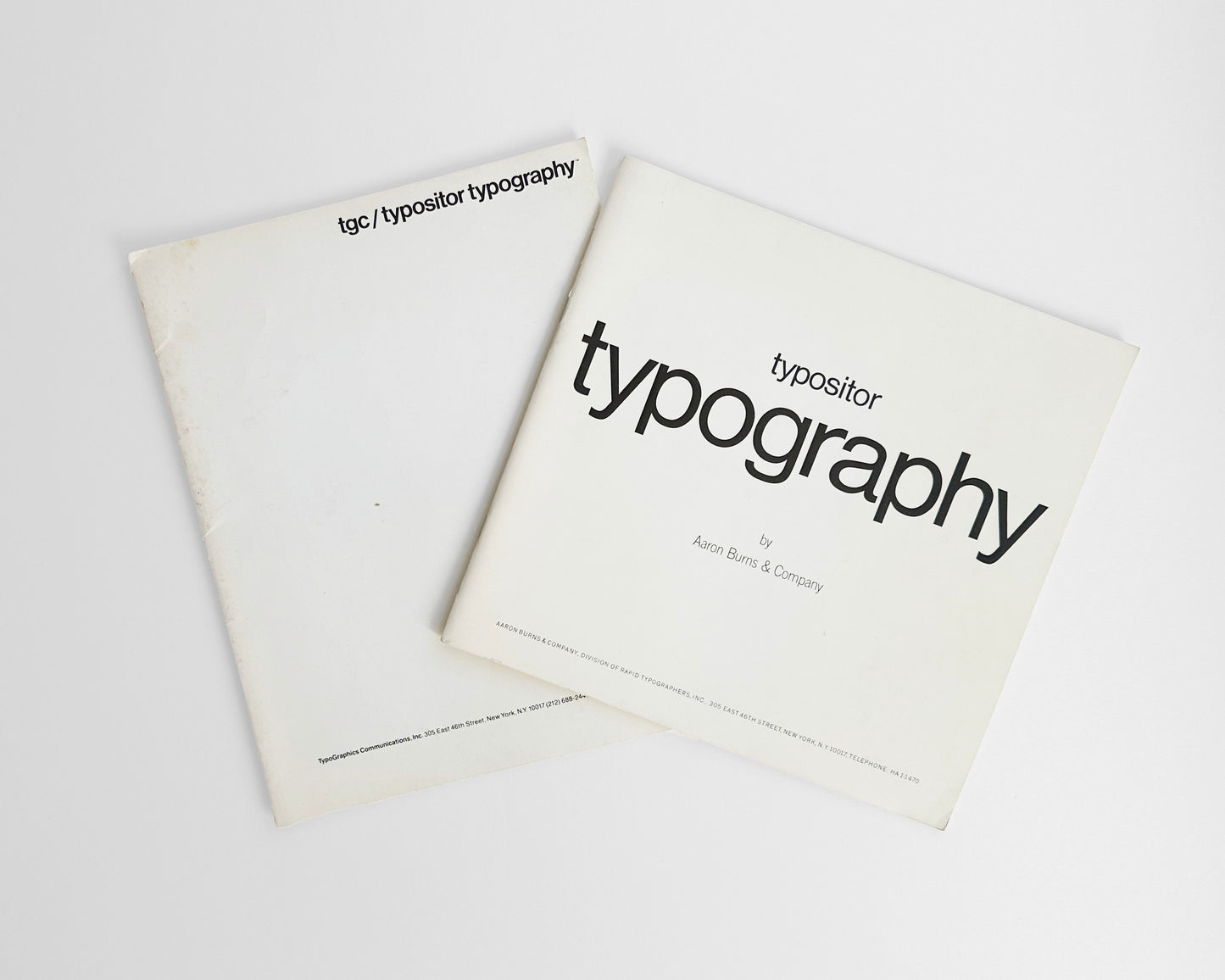 (2) Typositor Typography / A New Typography Booklets, 1965/1969 [Aaron Burns]
