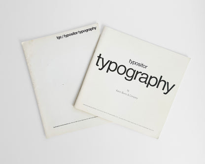 (2) Typositor Typography / A New Typography Booklets, 1965/1969 [Aaron Burns]