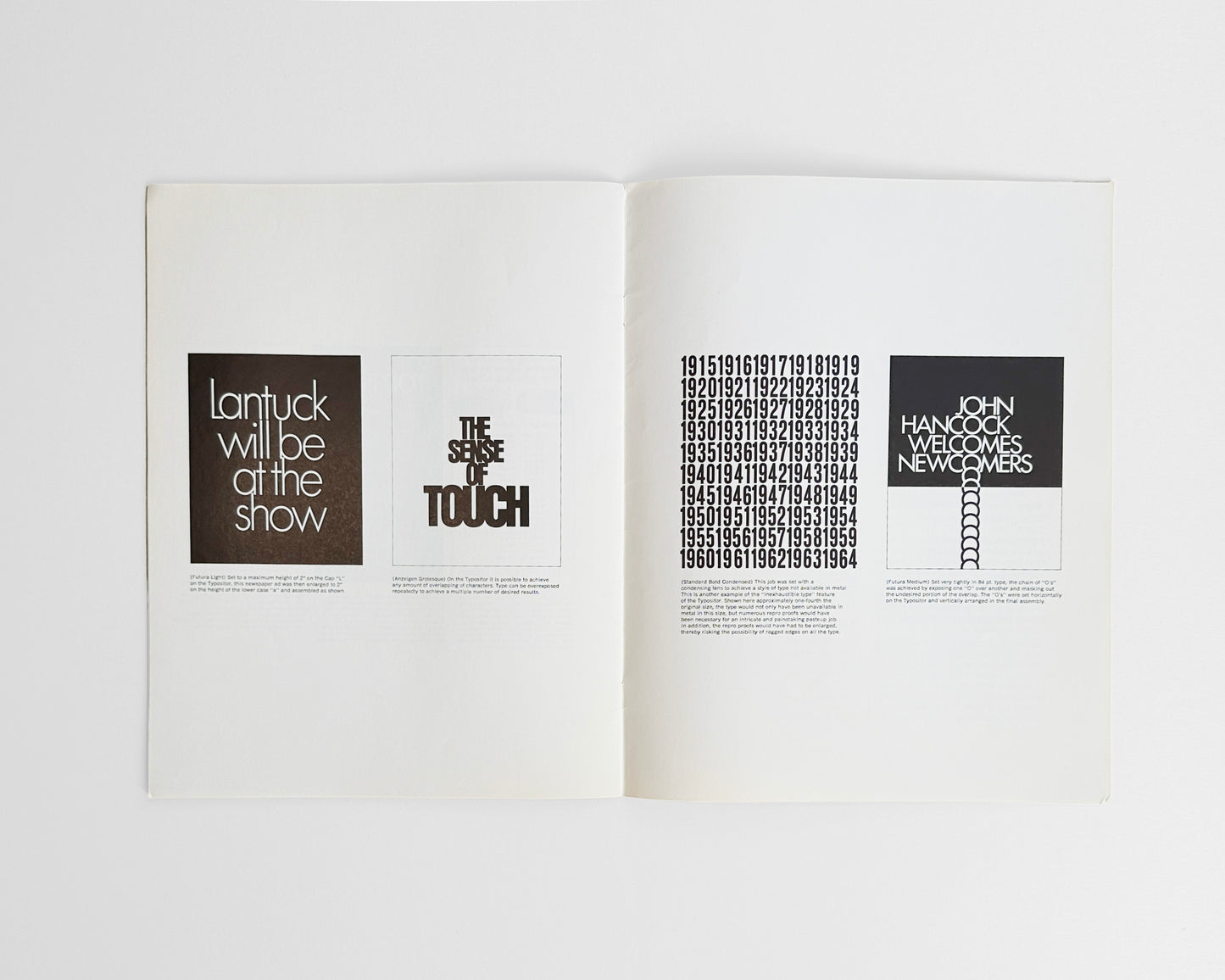 (2) Typositor Typography / A New Typography Booklets, 1965/1969 [Aaron Burns]