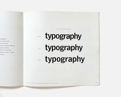 Typositor Typography / A New Typography by Aaron Burns, 1965 [Reference Copy]