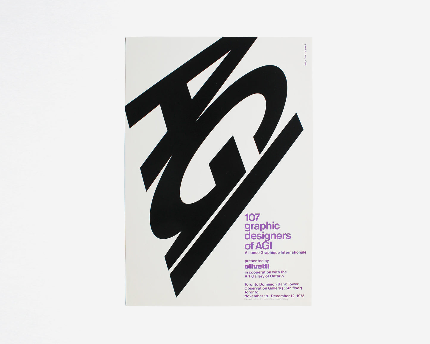 107 Graphic Designers of AGI: Franco Grignani [Small Poster]