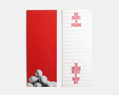 1958 Graphics in Packaging AIGA — Call for Entries and Entry Form [Gene Federico]