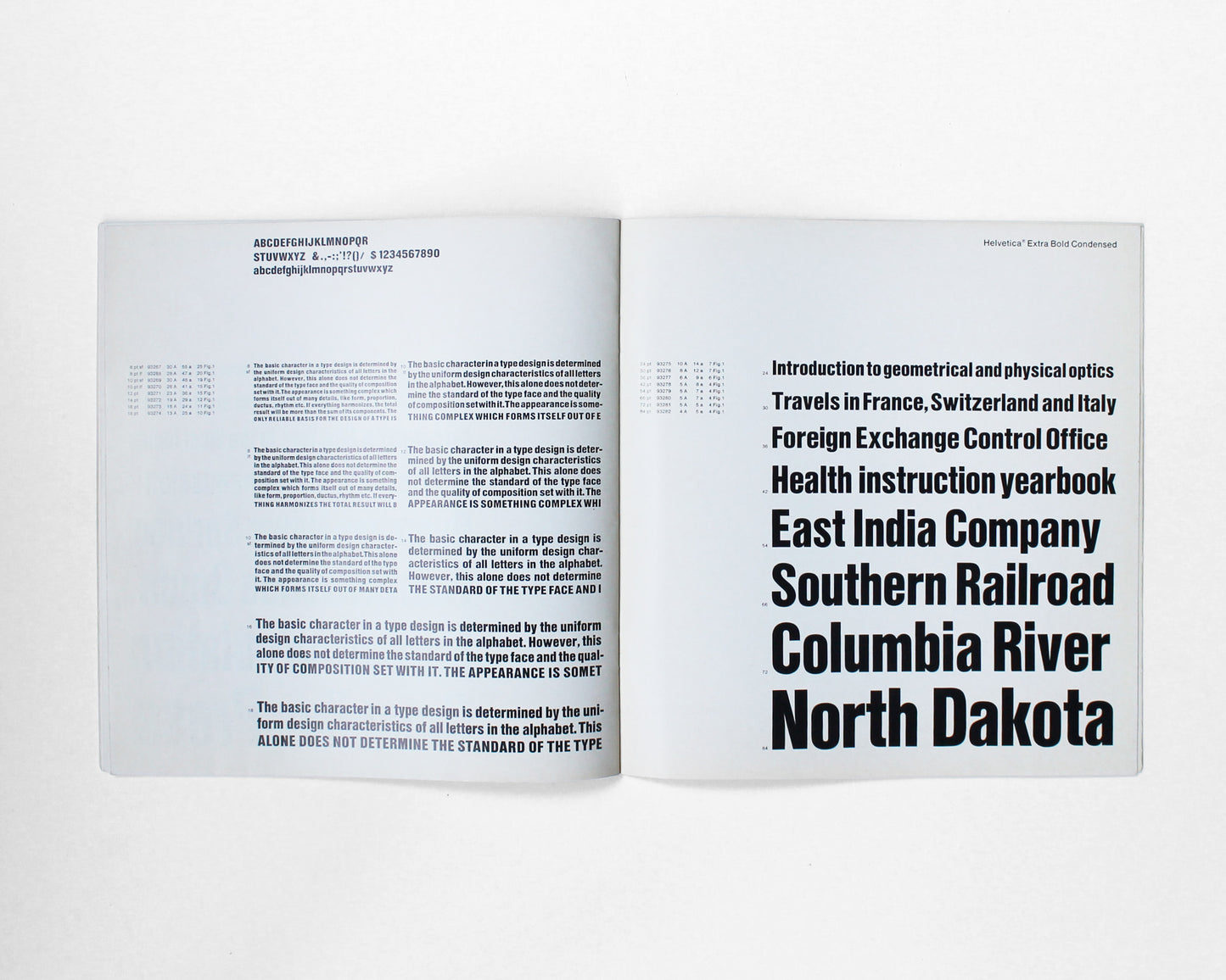 Helvetica Type Specimen [12 varieties]