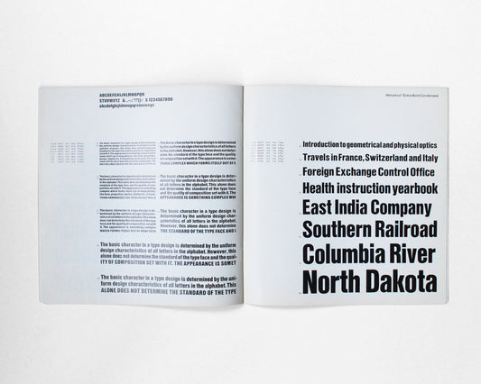Helvetica Type Specimen [12 varieties]