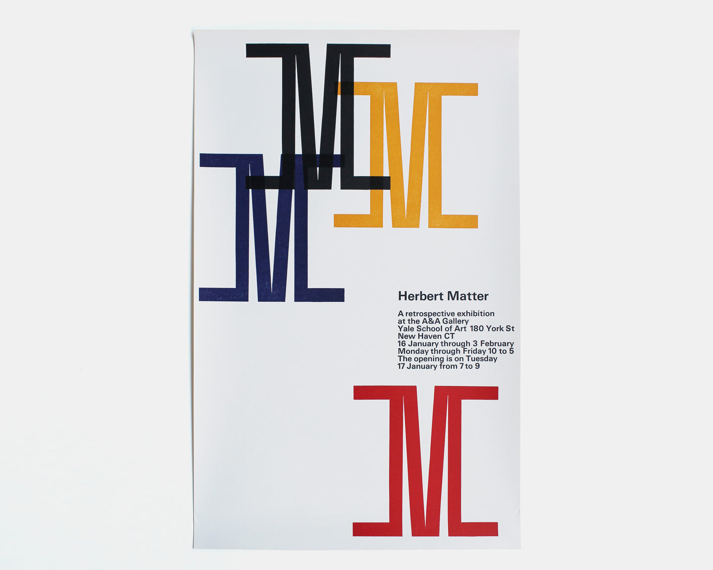 Herbert Matter: A Retrospective, Yale University Exhibition 1978 [Poster]