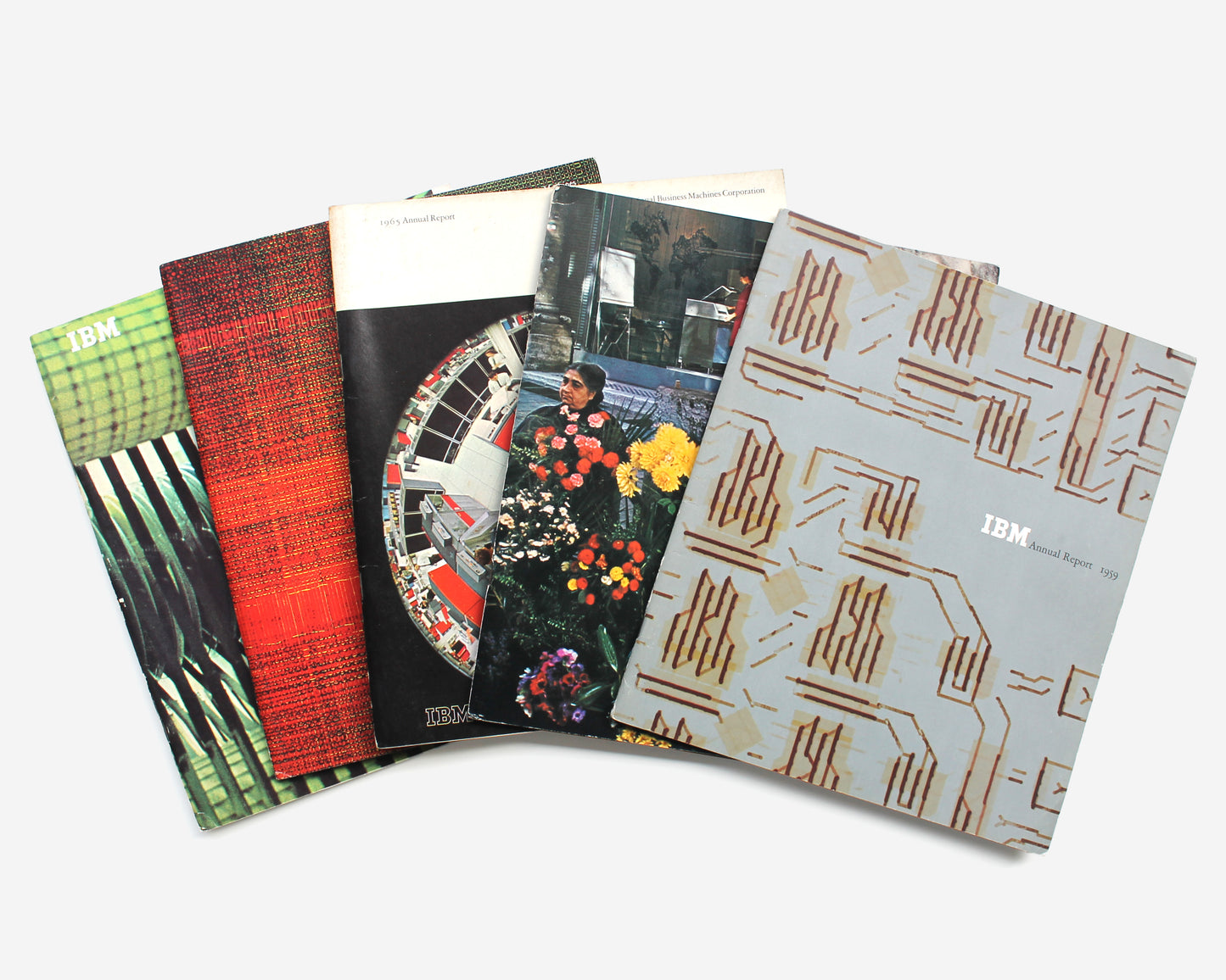 IBM Annual Reports Collection [5 Reports Designed by Paul Rand]
