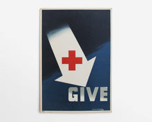 Load image into Gallery viewer, Give, Cardboard Store Display, American Red Cross, 1945 [Edward McKnight Kauffer]
