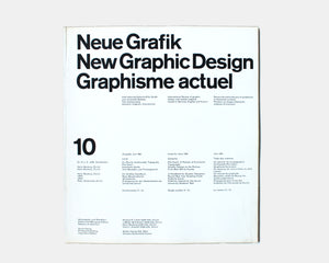 Neue Grafik / New Graphic Design / Graphisme actuel — Issue No. 10, 1961