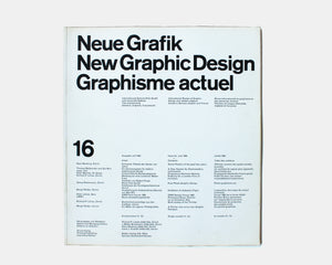Neue Grafik / New Graphic Design / Graphisme actuel — Issue No. 16, 1963