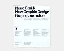 Load image into Gallery viewer, Neue Grafik / New Graphic Design / Graphisme actuel — Issue No. 7, 1960

