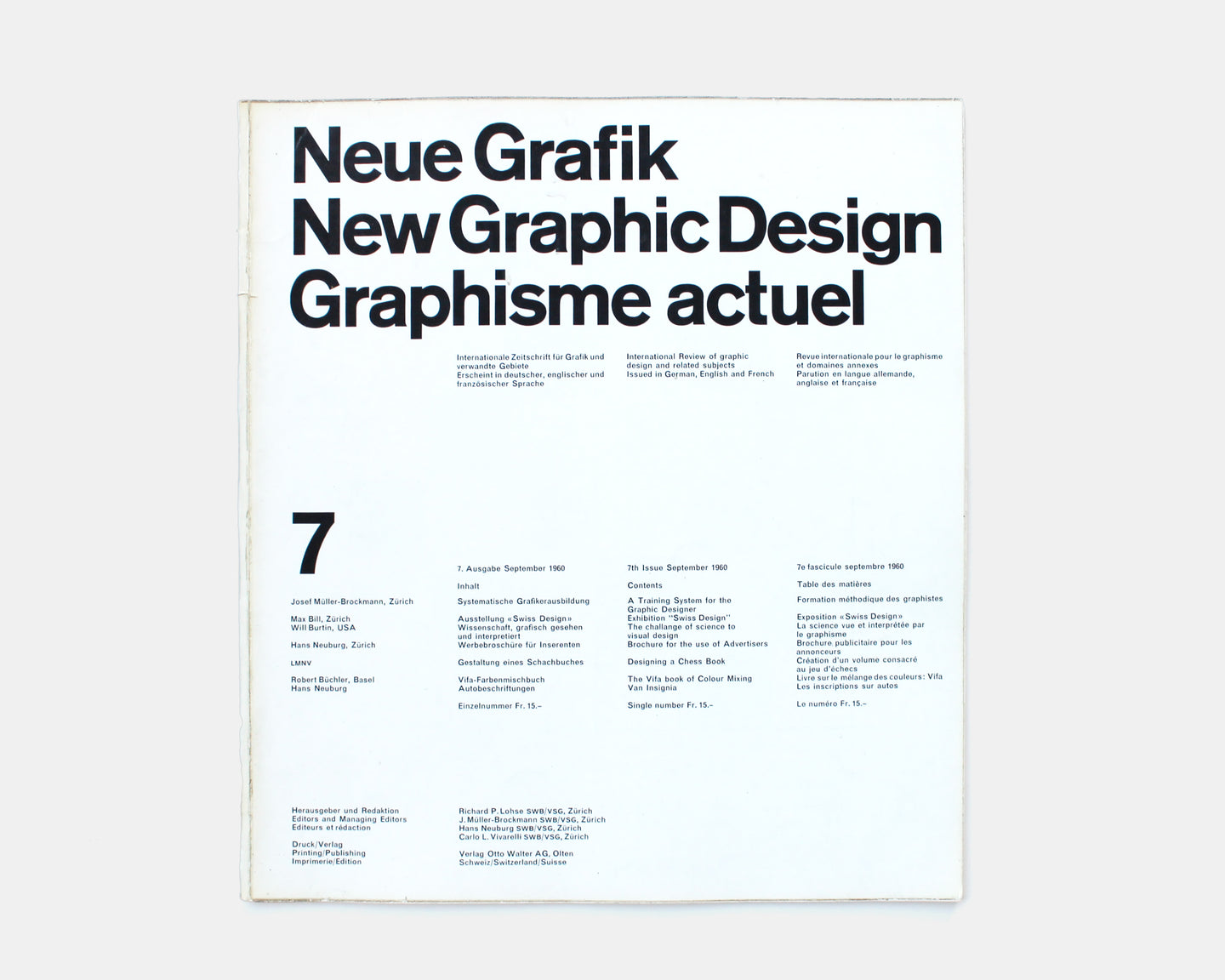 Neue Grafik / New Graphic Design / Graphisme actuel — Issue No. 7, 1960