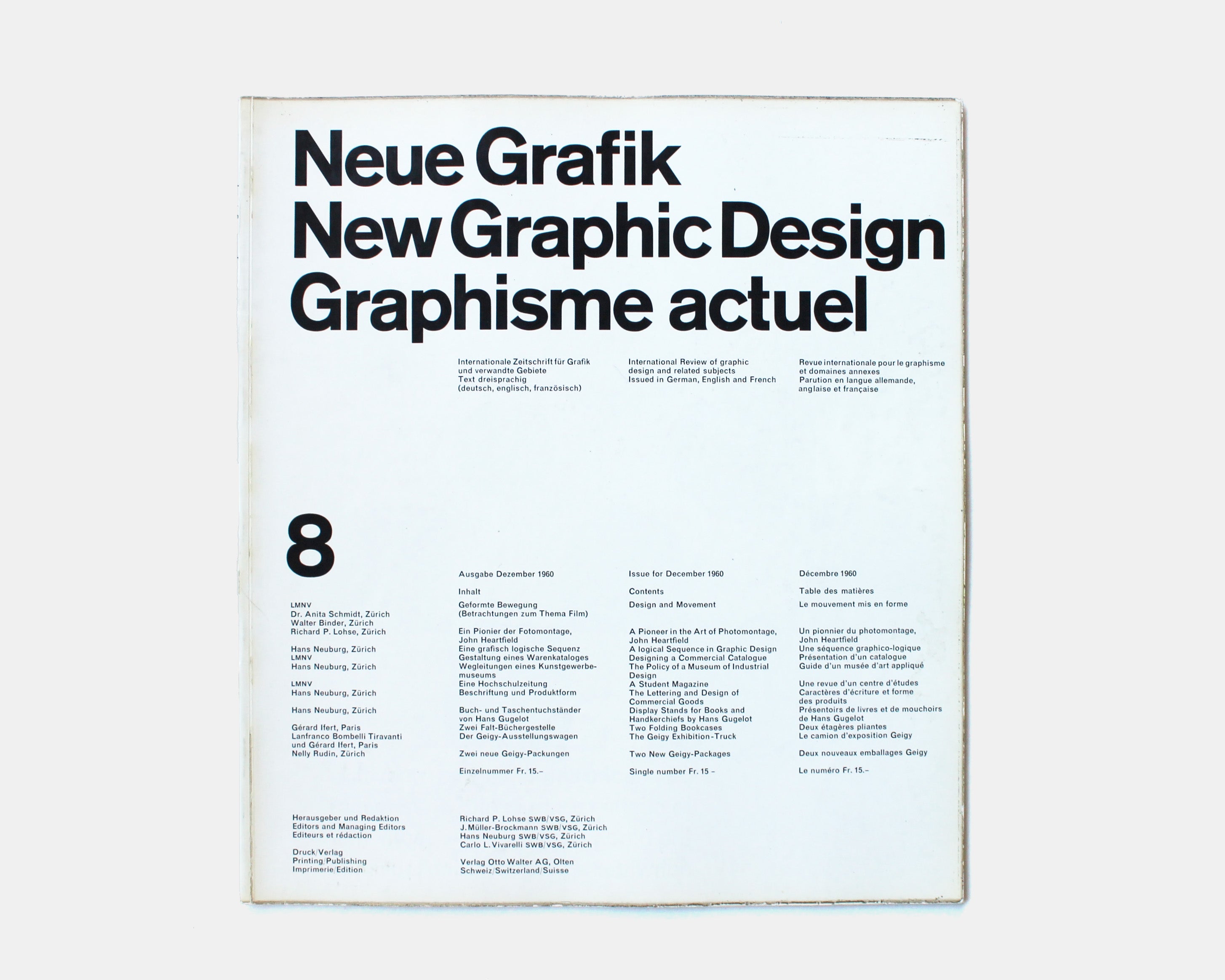 Neue Grafik / New Graphic Design / Graphisme actuel — Issue No. 8 