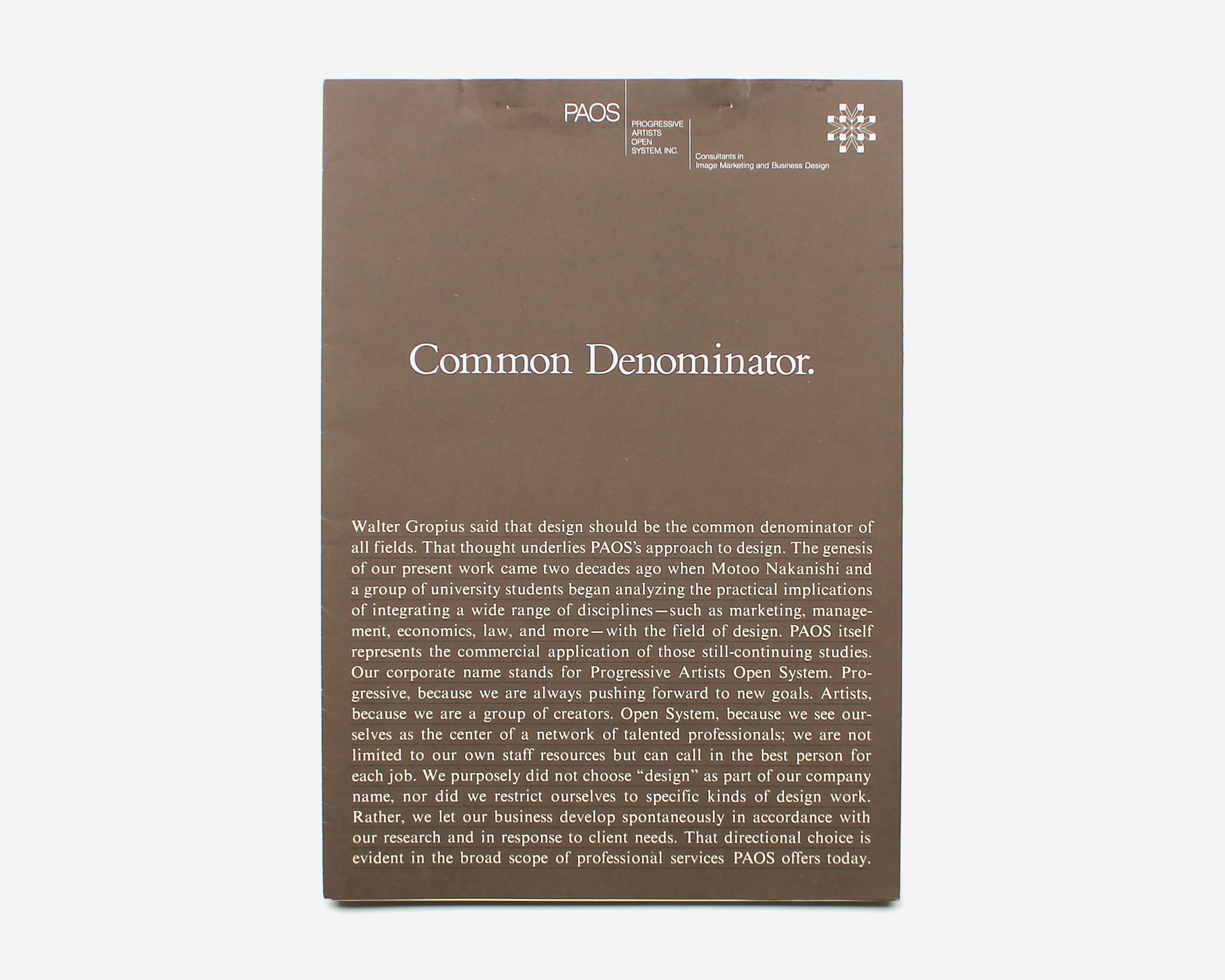 アート・デザイン・音楽 PAOS DESIGN CORPORATE IDENTITY IN JAPAN PAOS Design: Corporate Identity in Japan – The Print Arkive